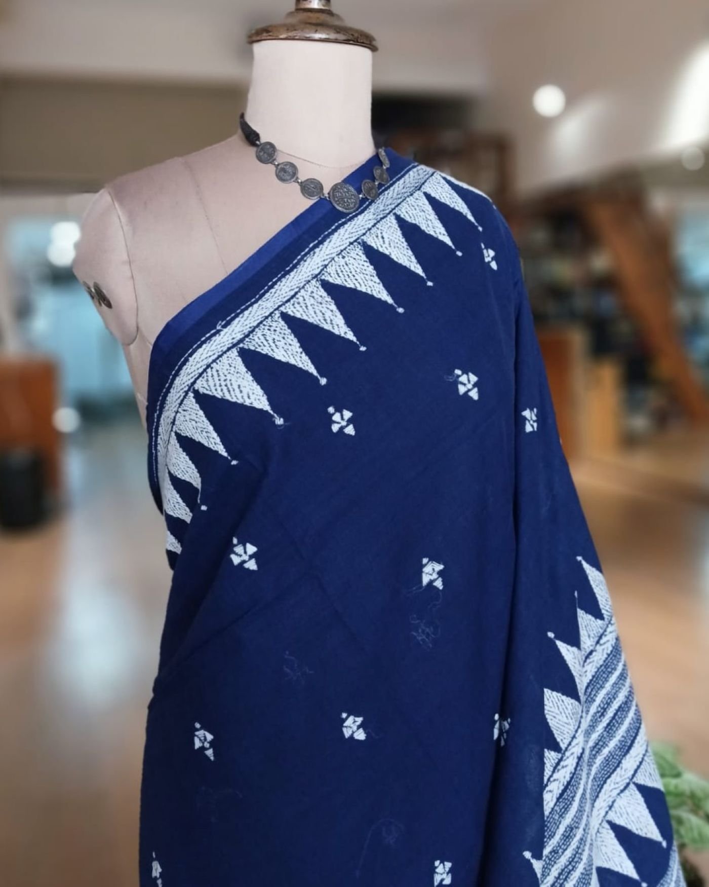 Cotton Kantha Saree from Santiniketan – (KNCS0002) - Image 3