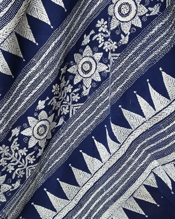 Cotton Kantha Saree from Santiniketan – (KNCS0002) - Image 5