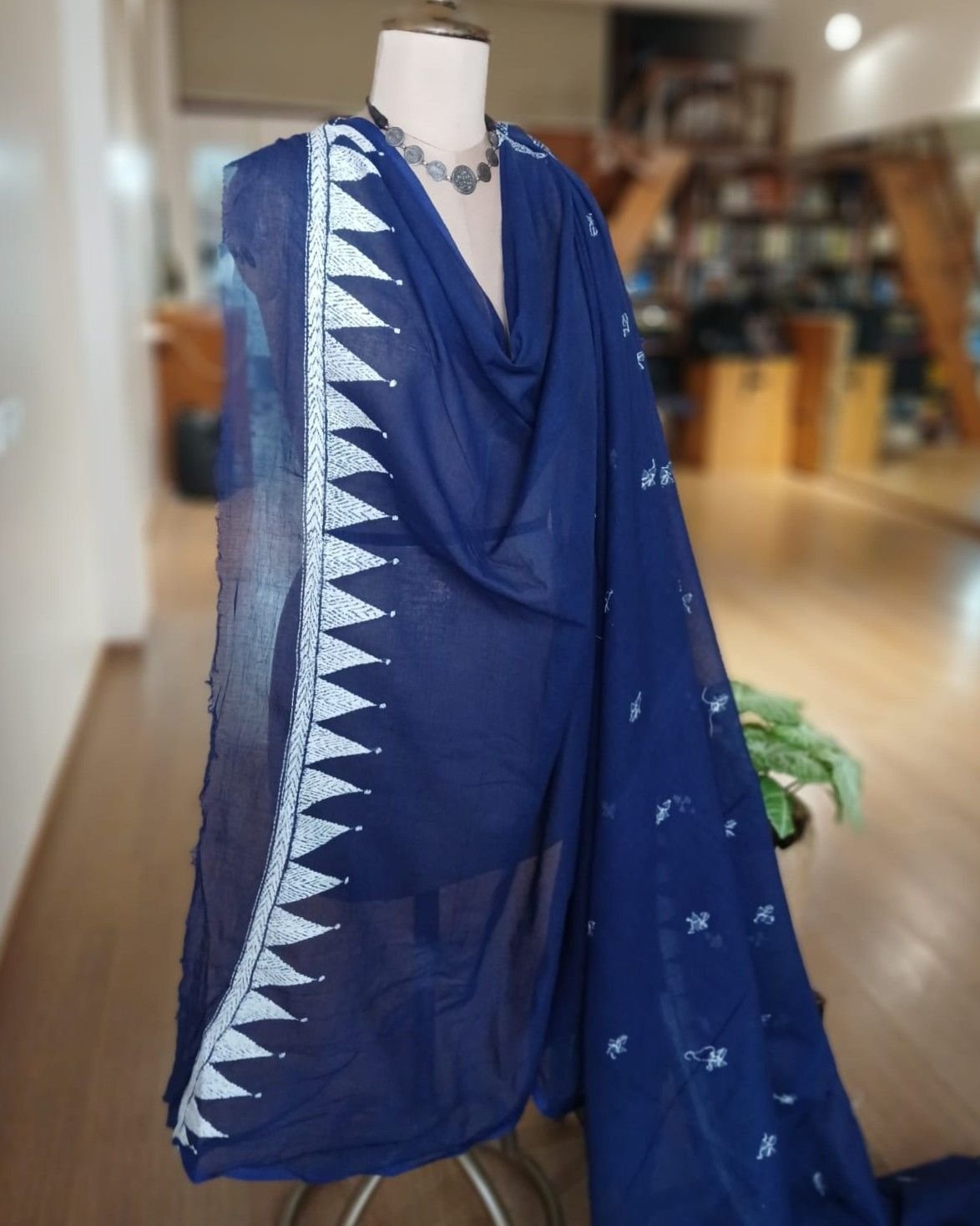 Cotton Kantha Saree from Santiniketan – (KNCS0002) - Image 8