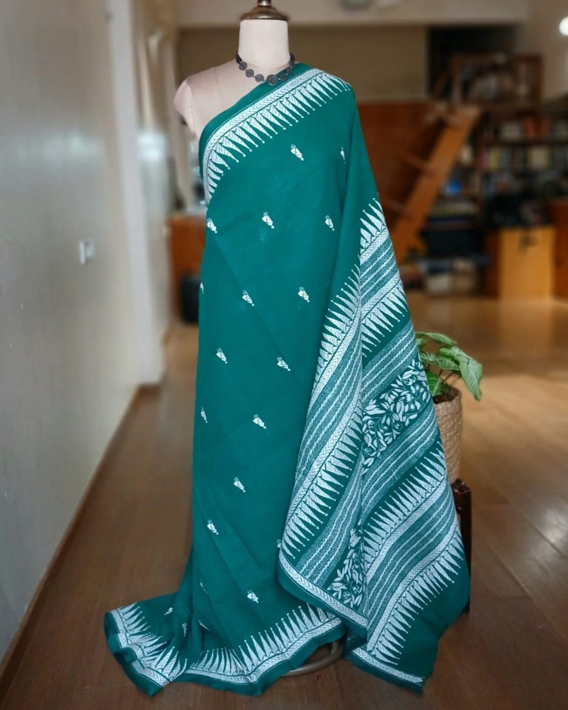Cotton Kantha Saree from Santiniketan – (KNCS0004) - Image 2