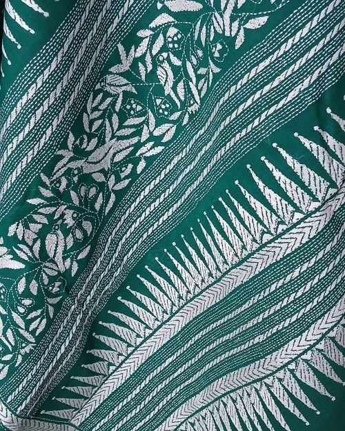 Cotton Kantha Saree from Santiniketan – (KNCS0004) - Image 5