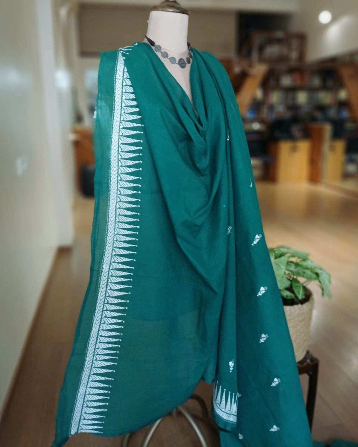 Cotton Kantha Saree from Santiniketan – (KNCS0004) - Image 8