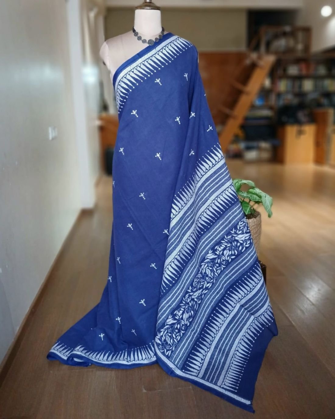 Cotton Kantha Saree from Santiniketan – (KNCS0005) - Image 2