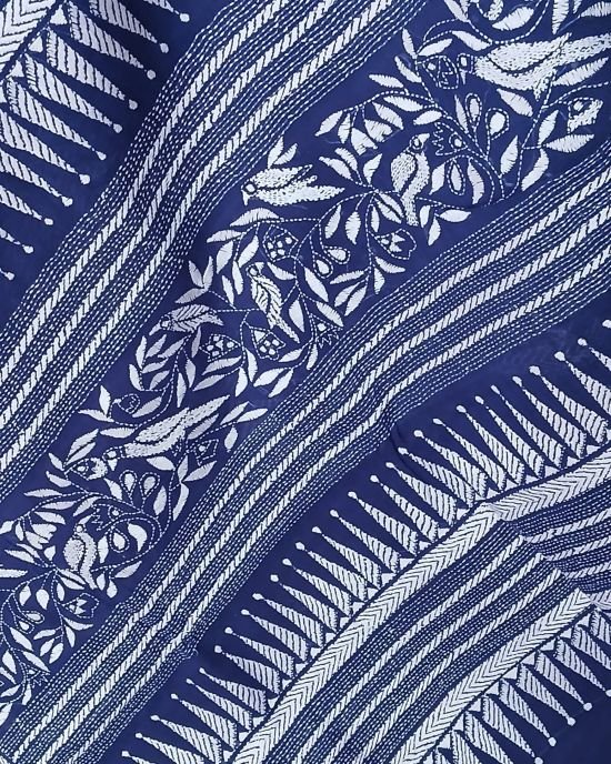 Cotton Kantha Saree from Santiniketan – (KNCS0005) - Image 5