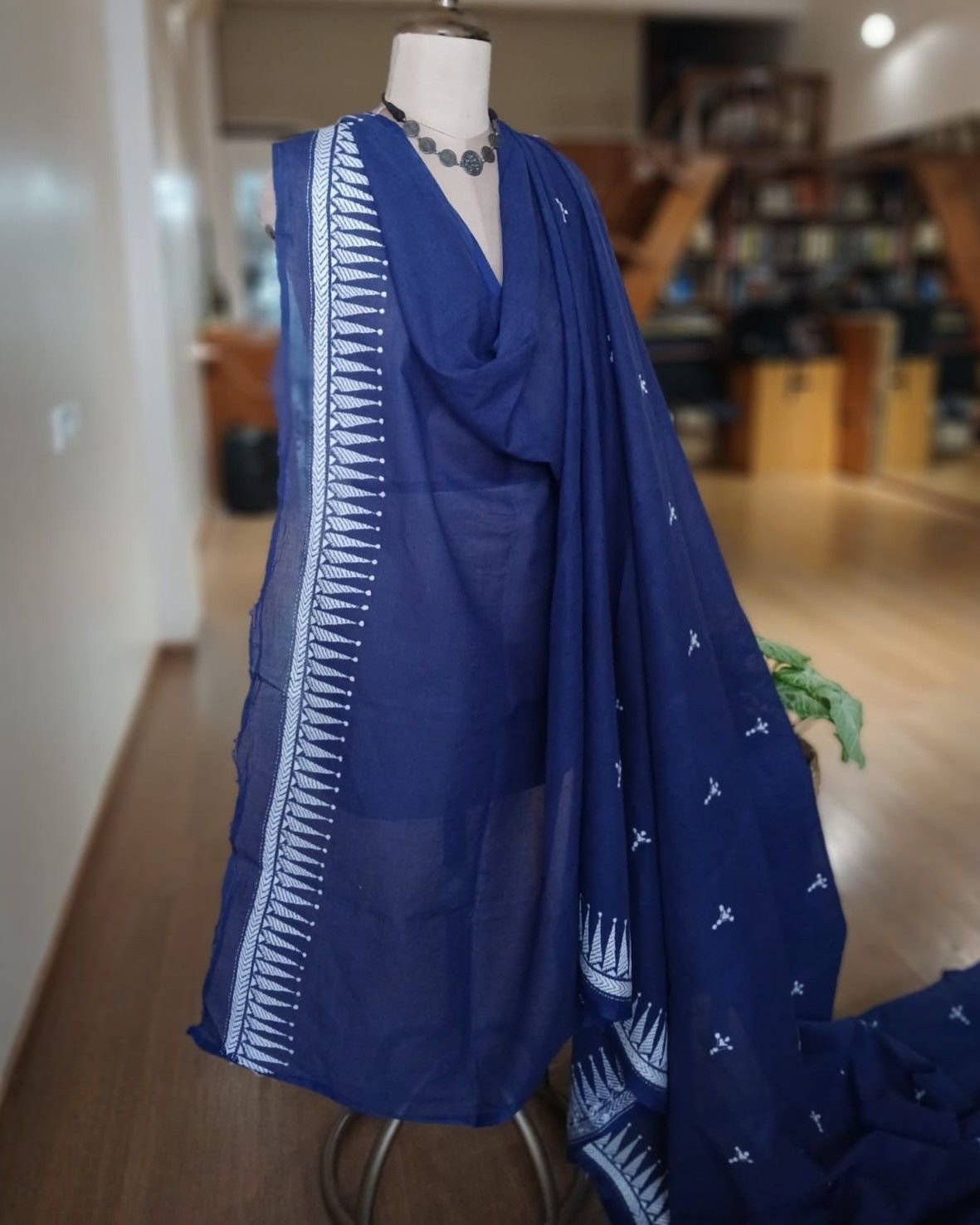 Cotton Kantha Saree from Santiniketan – (KNCS0005) - Image 8