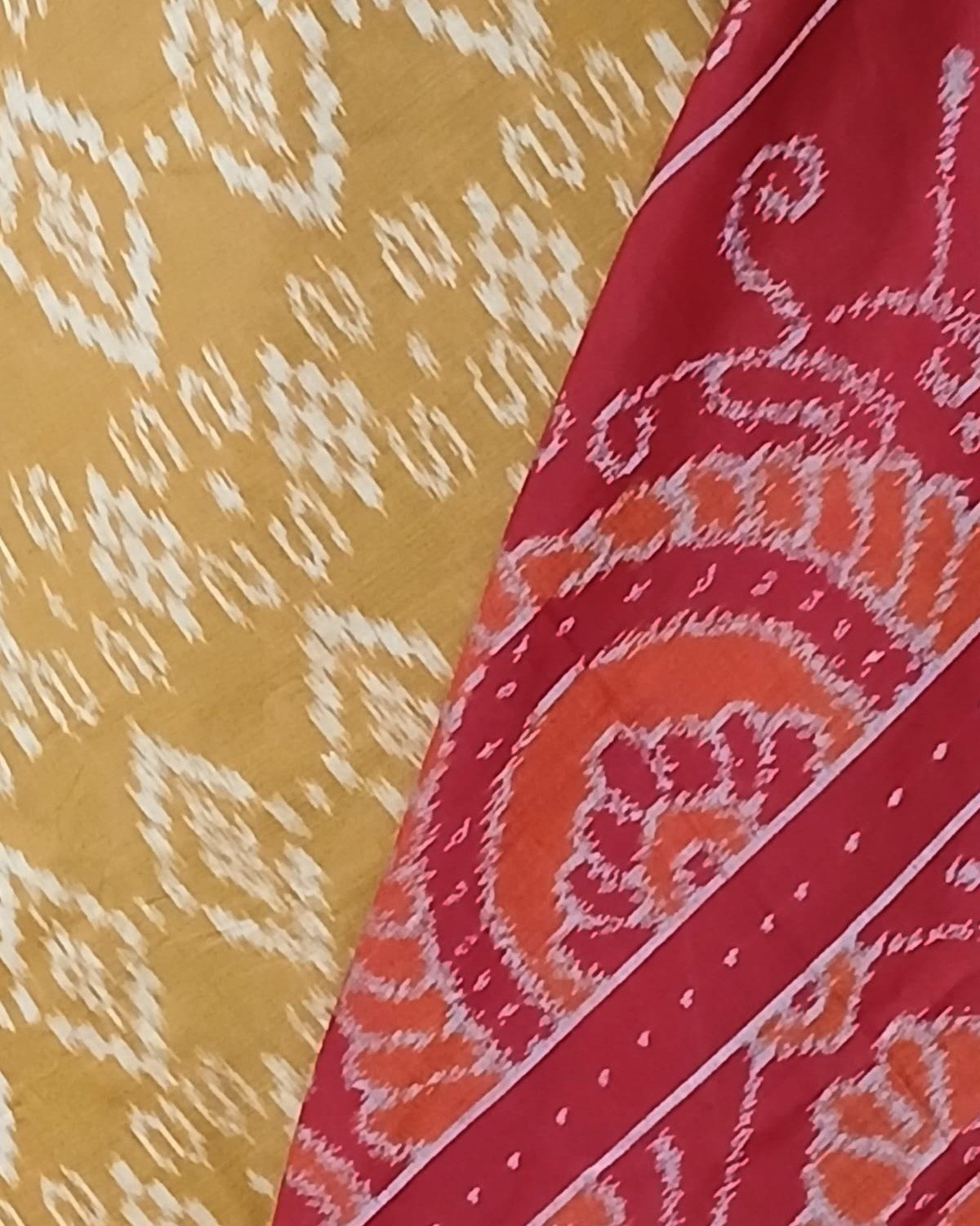 Nuapatna Cotton Single Ikat Handloom Saree - (NSIS0038) - Image 7