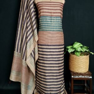 Two-Piece Salwar Set in Pure Desi Tussar Silk – (TPSS0009)