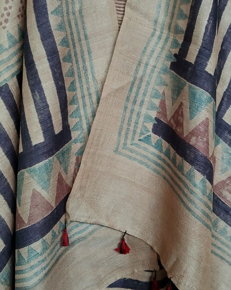 Two-Piece Salwar Set in Pure Desi Tussar Silk – (TPSS0007) - Image 7