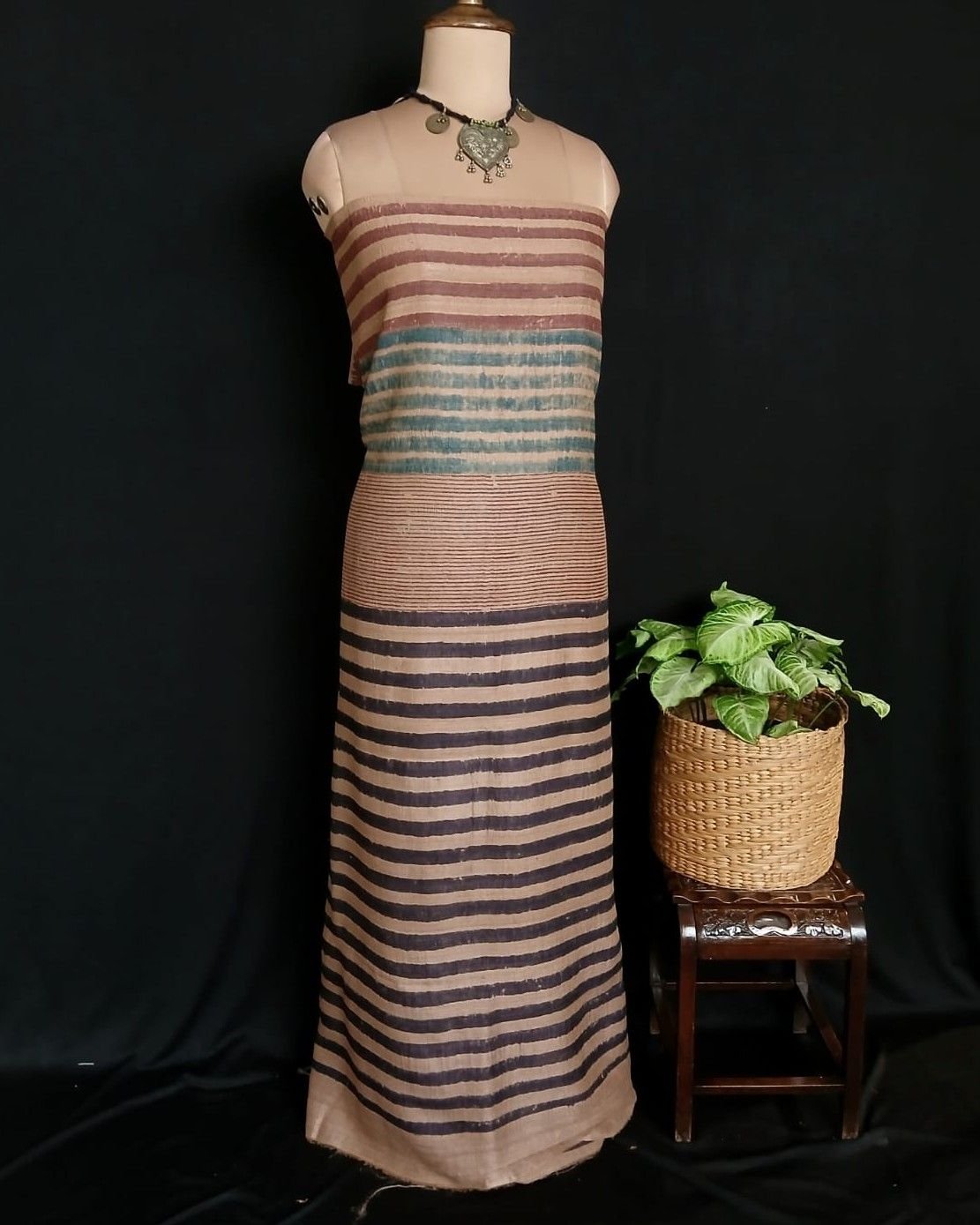 Two-Piece Salwar Set in Pure Desi Tussar Silk – (TPSS0007) - Image 9