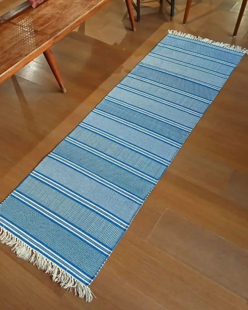 Handwoven Dhurrie from Warangal (2 x 6 ft) - (HDFW0010) - Image 2