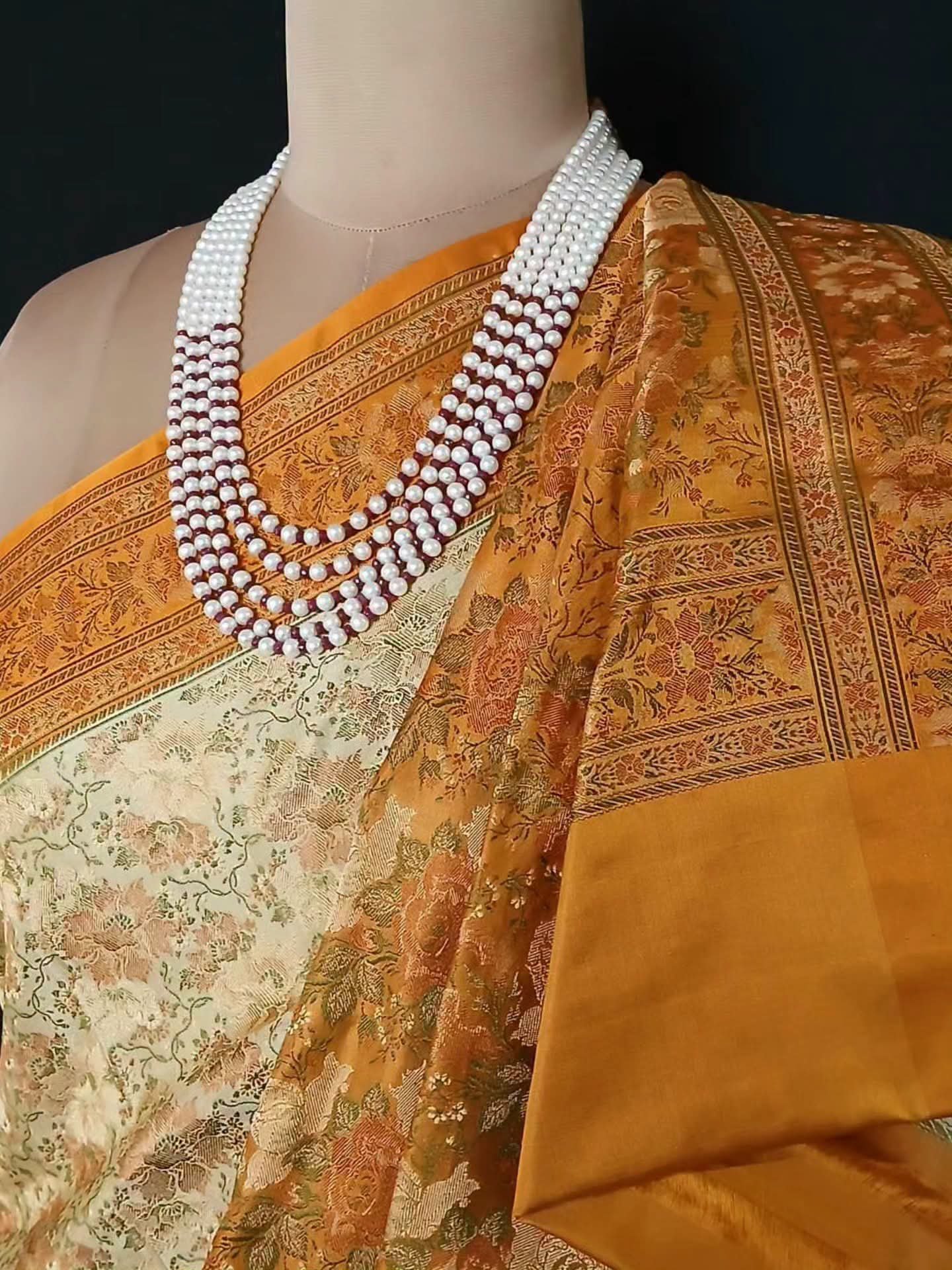 Banarasi Tanchoi Tehri Jamavar Silk Saree – (BTTJ0016) - Image 4