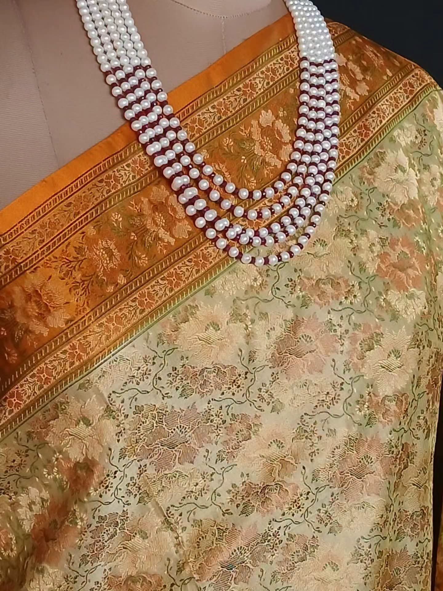Banarasi Tanchoi Tehri Jamavar Silk Saree – (BTTJ0016) - Image 3