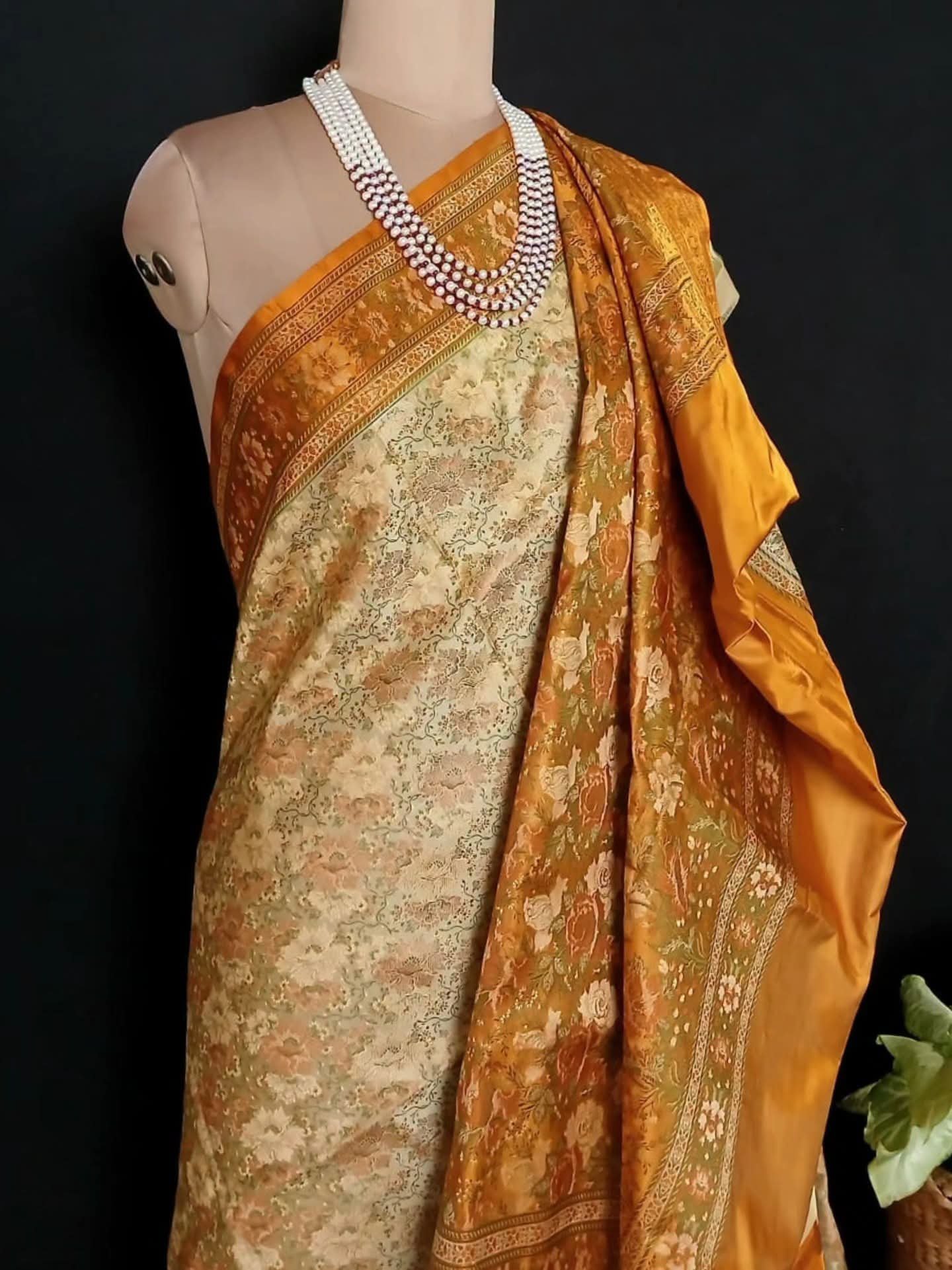 Banarasi Tanchoi Tehri Jamavar Silk Saree – (BTTJ0016) - Image 2