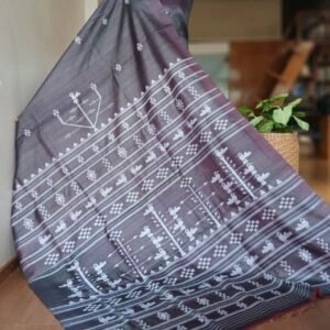 Pure Tussar Silk Saree with Ganjam Bomkai - (GBSE1001)
