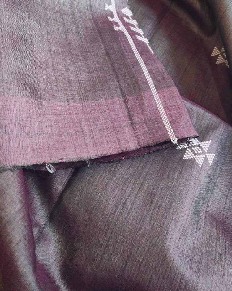 Pure Tussar Silk Saree with Ganjam Bomkai - (GBSE1001) - Image 3