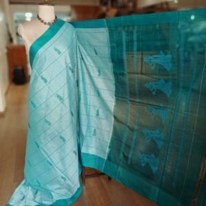 Checked Gollabhama handweave saree – (WGHS0002)