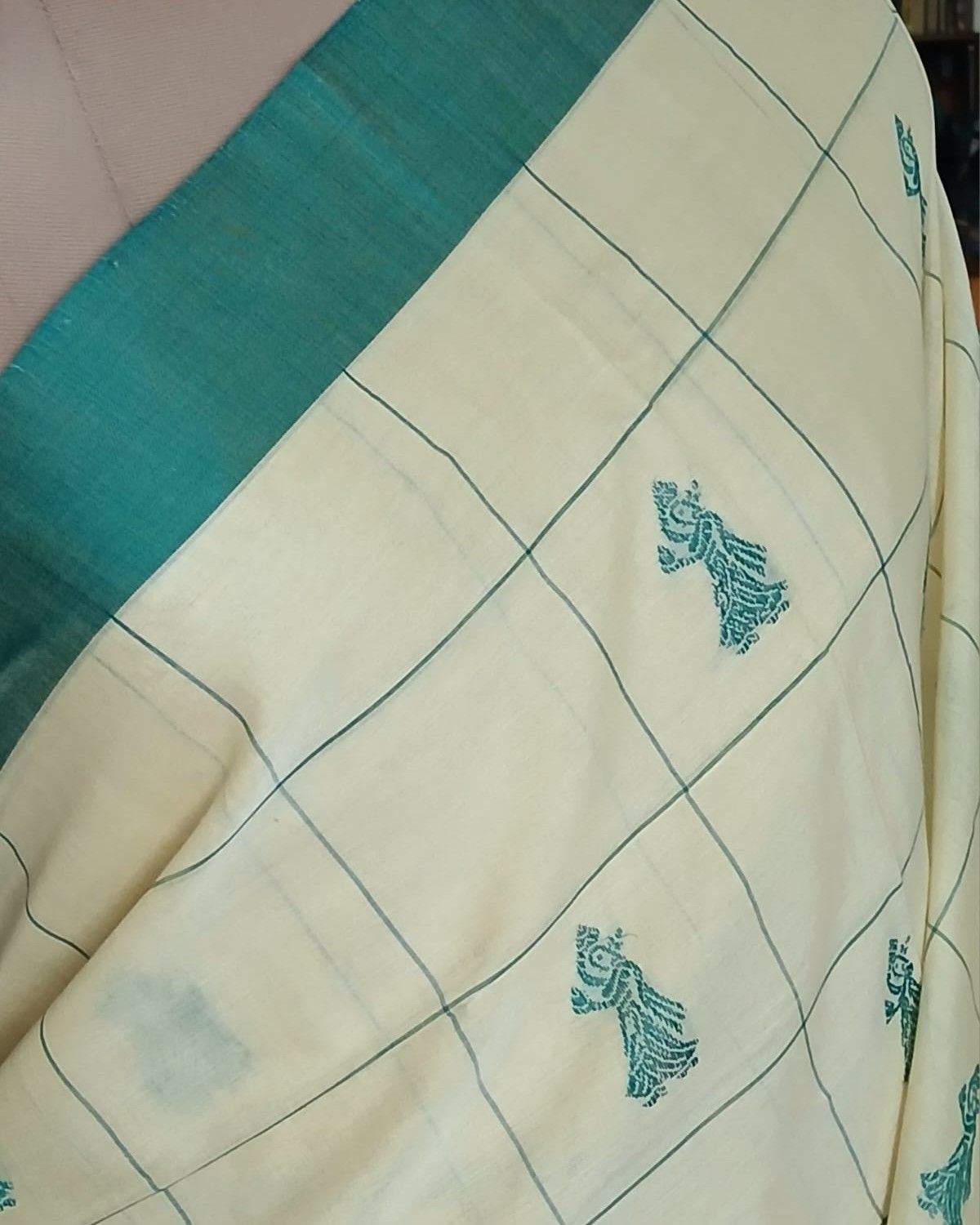 Checked Gollabhama handweave saree – (WGHS0003) - Image 6