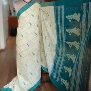 Checked Gollabhama handweave saree – (WGHS0003)