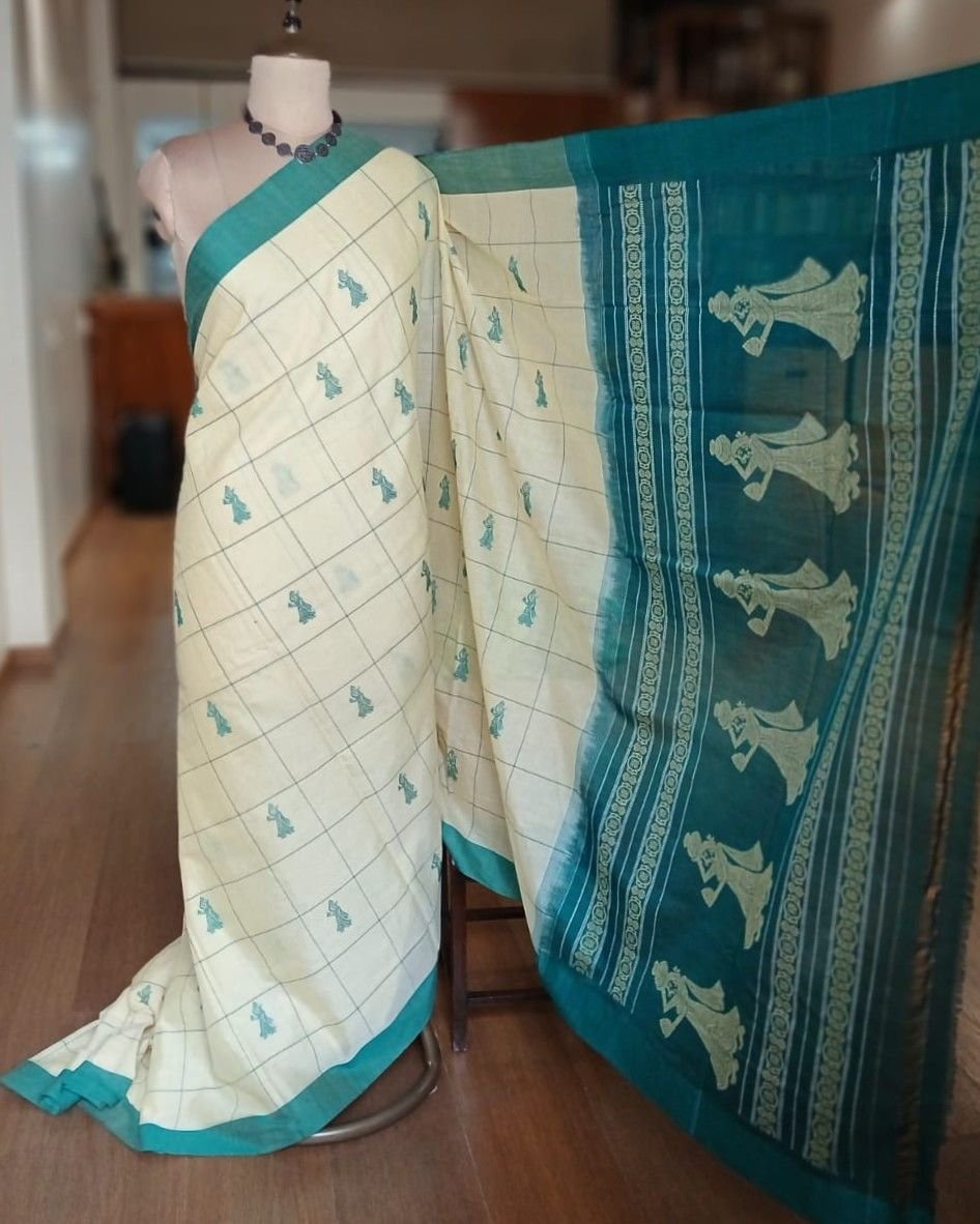 Checked Gollabhama handweave saree – (WGHS0003)