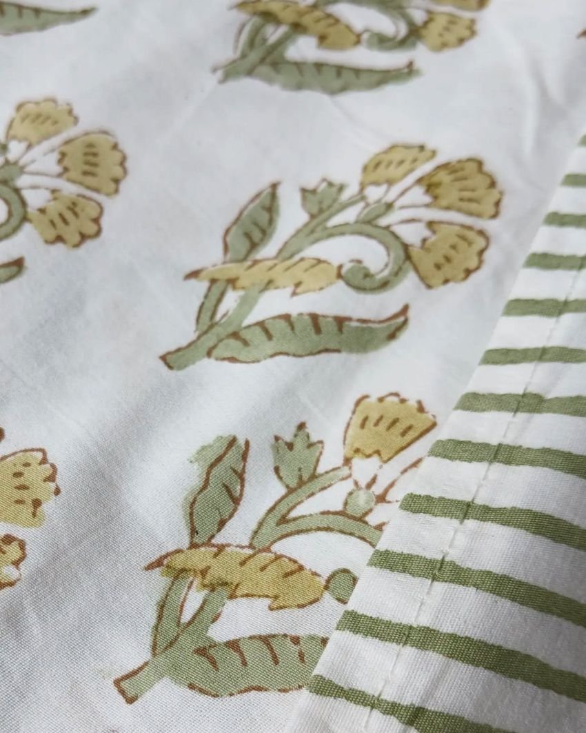 Blockprint Large King Double Bedsheet with Matching Pillowcases (108×108) – (HDBS0009) - Image 2