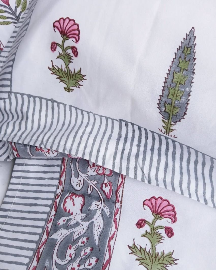 Blockprint Large King Double Bedsheet with Matching Pillowcases (108×108) – (HDBS0012) - Image 3