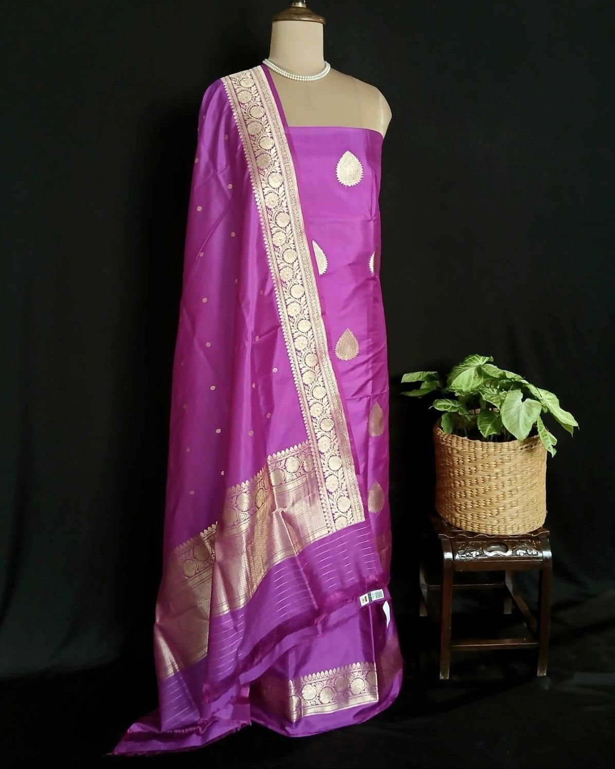 Banarasi 3-piece Pure Silk Salwar Set - (MPSS0007)