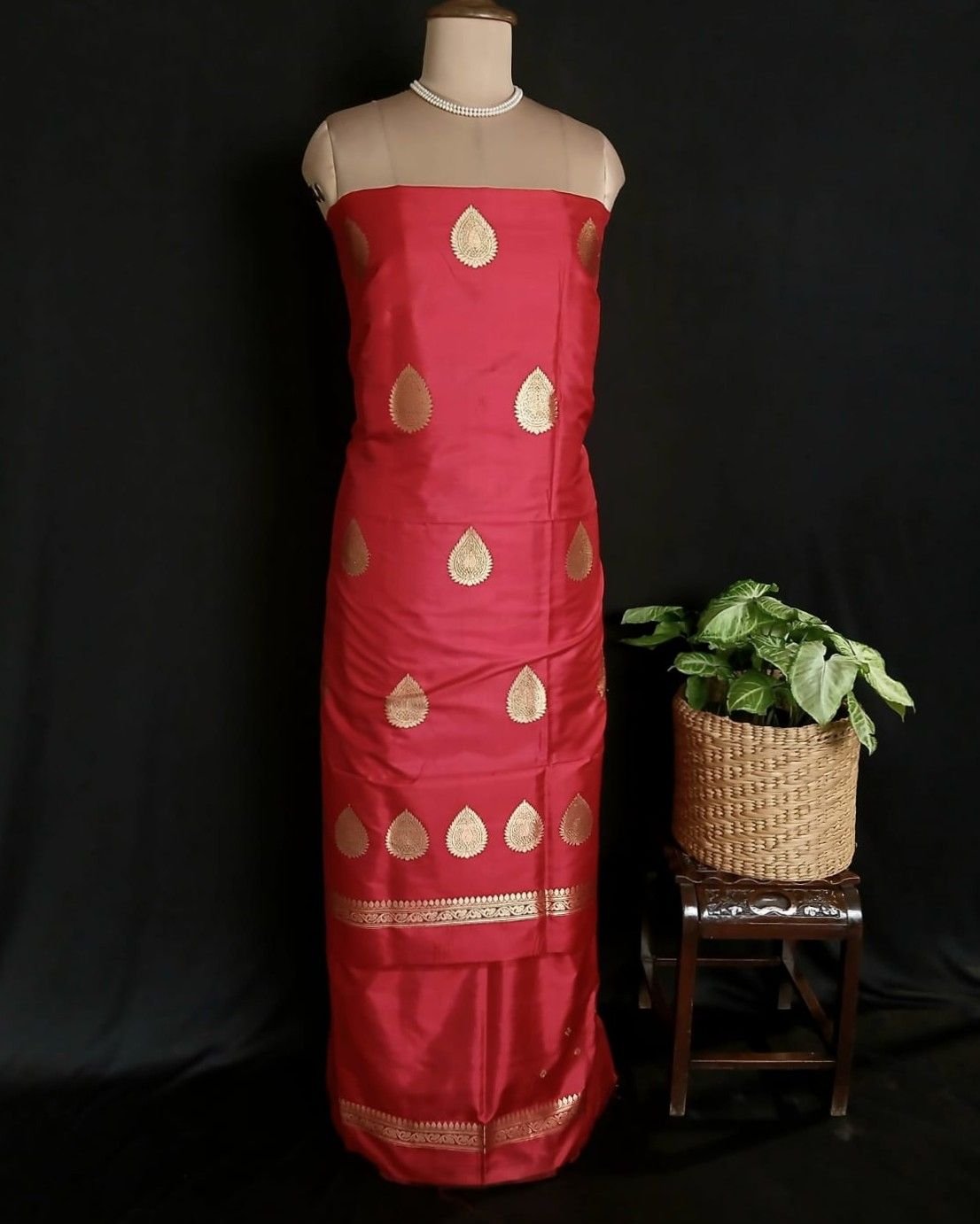 Banarasi 3-piece Pure Silk Salwar Set - (MPSS0008) - Image 2