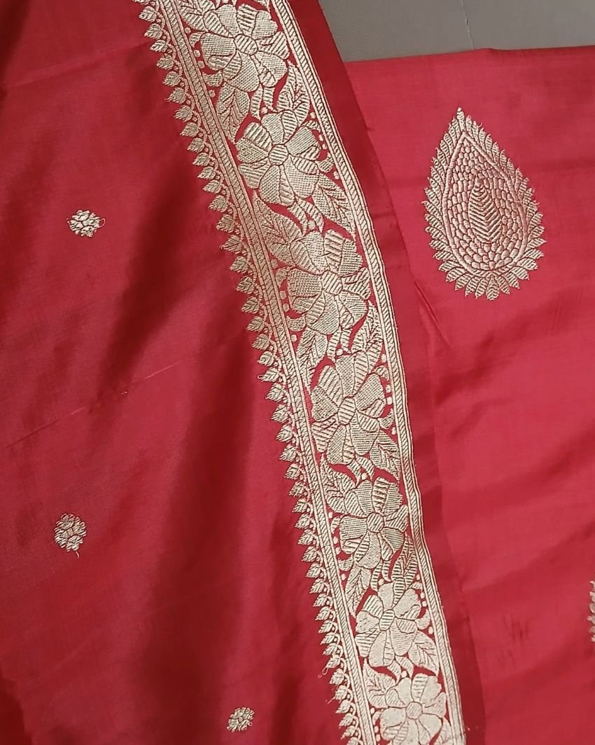 Banarasi 3-piece Pure Silk Salwar Set - (MPSS0008) - Image 4