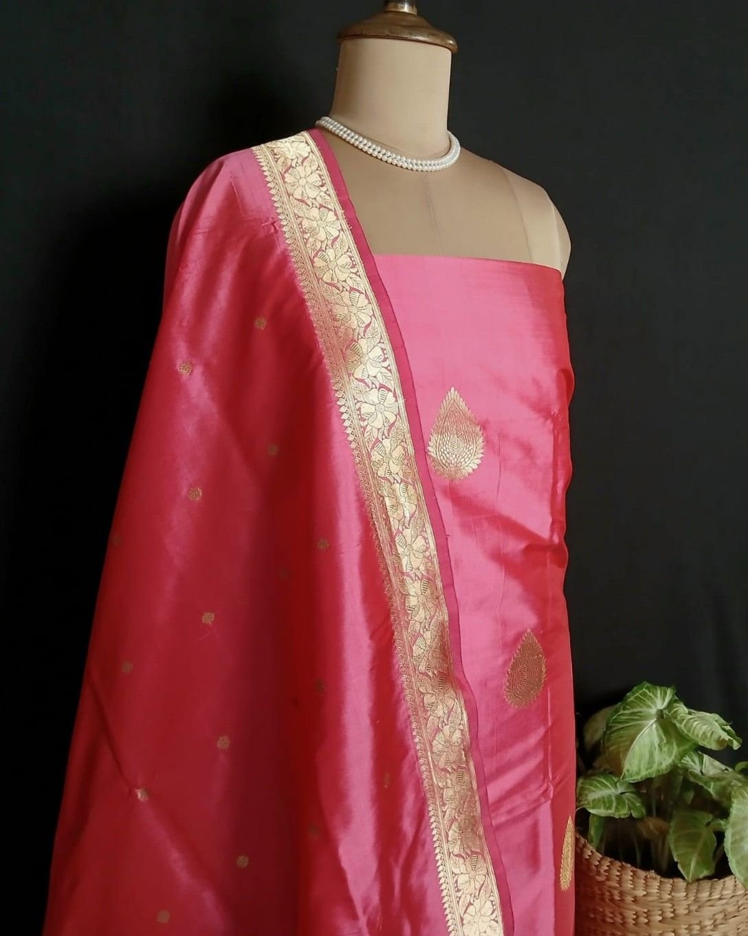 Banarasi 3-piece Pure Silk Salwar Set - (MPSS0006) - Image 2