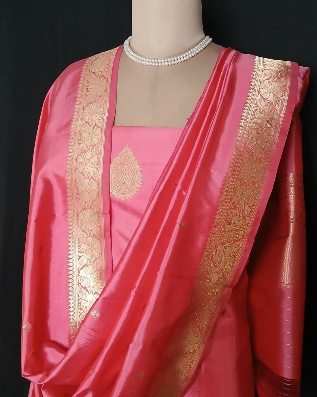 Banarasi 3-piece Pure Silk Salwar Set - (MPSS0006) - Image 7