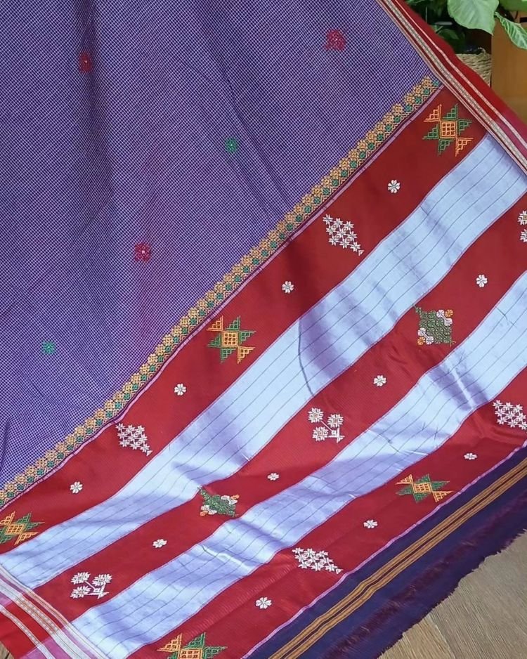 Kasuti Embroidered Saree – (KEDS0004) - Image 9