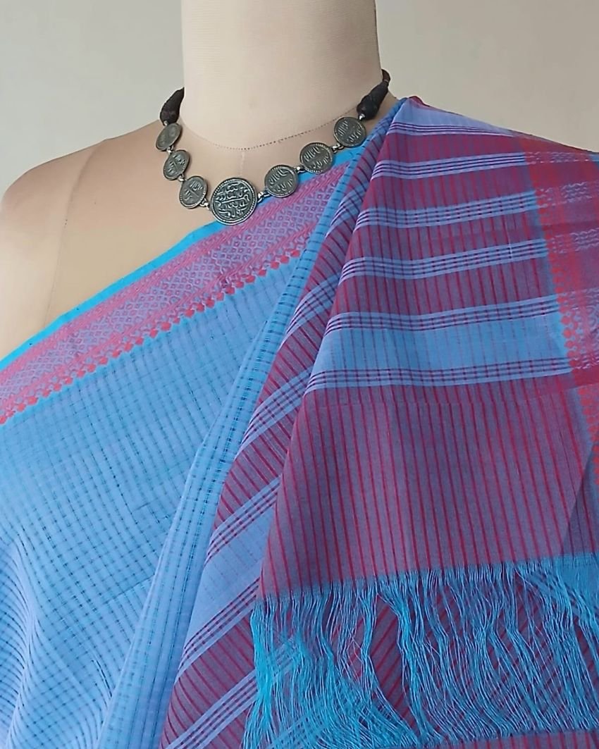 Mangalagiri Handweave Cotton Saree - (MHCS0021) - Image 7