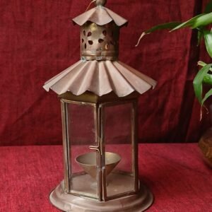 Rustic Finish Akhand Jyot Lantern - (AJDK0003)