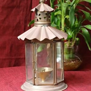 Rustic Finish Akhand Jyot Lantern - (AJDK0003)