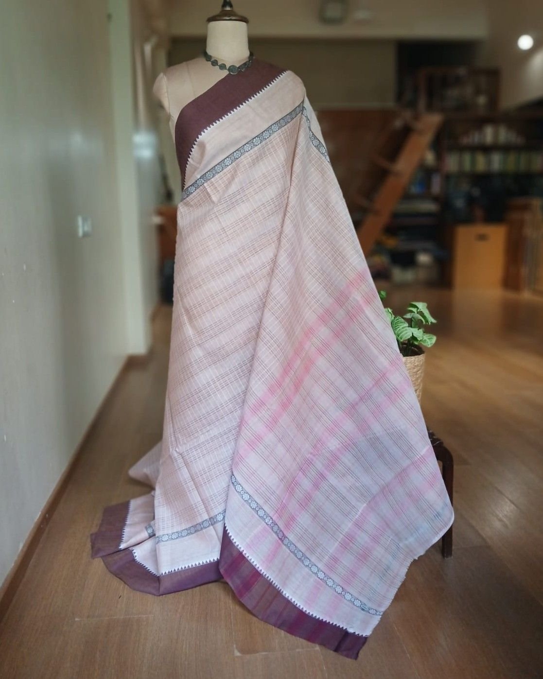 Handloom Cotton Saree from Narayanpet in Telangana – (HCSN1020)