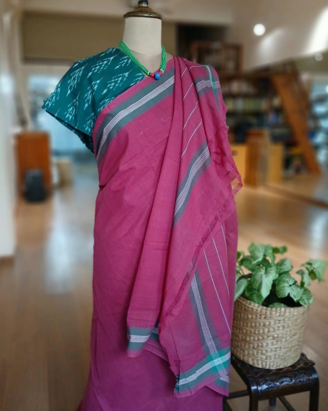 Handwoven Soft Cotton Saree from Rajahmundry – (HSCS0020) - Image 3