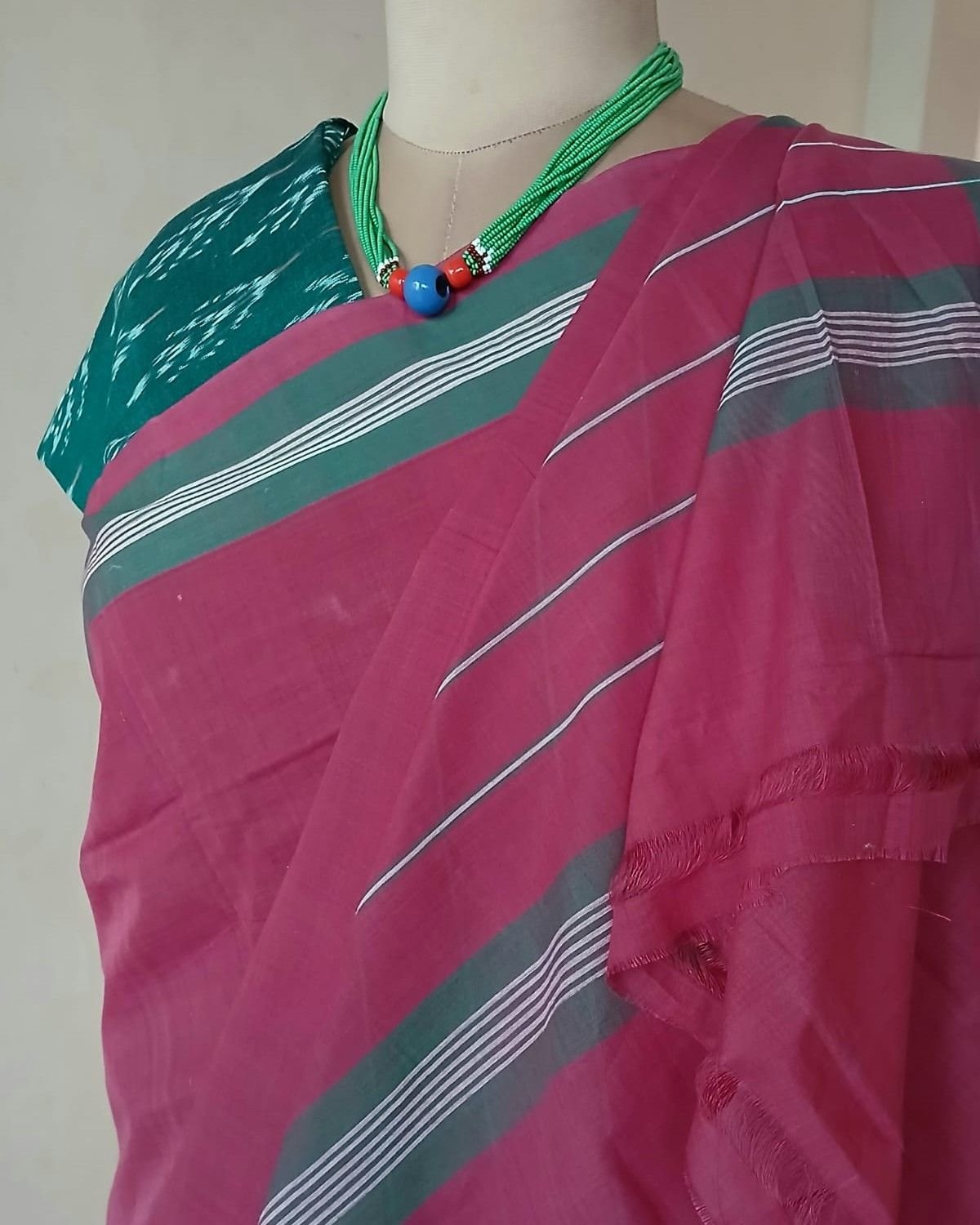 Handwoven Soft Cotton Saree from Rajahmundry – (HSCS0020) - Image 4