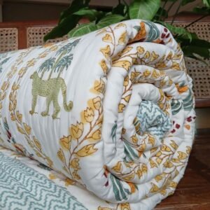 Handblock Print Reversible Double Razai – (HPRR0015)