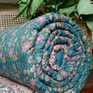 Handblock Print Reversible Double Razai – (HPRR0024)