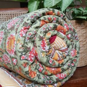 Handblock Print Reversible Double Razai – (HPRR0008)