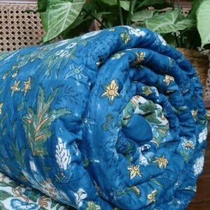 Handblock Print Reversible Double Razai – (HPRR0018)