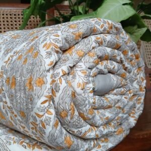 Handblock Print Reversible Double Razai – (HPRR0019)