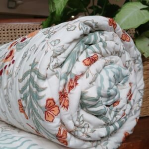 Handblock Print Reversible Double Razai – (HPRR0021)