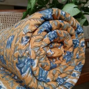 Handblock Print Reversible Double Razai – (HPRR0023)
