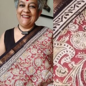 Pedana Silk-Cotton Kalamkari saree – (PSKS0003)
