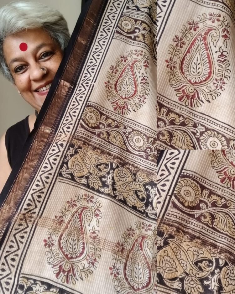 Pedana Silk-Cotton Kalamkari saree – (PSKS0003) - Image 3