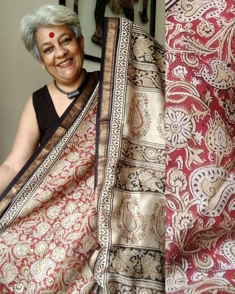 Pedana Silk-Cotton Kalamkari saree – (PSKS0003) - Image 4