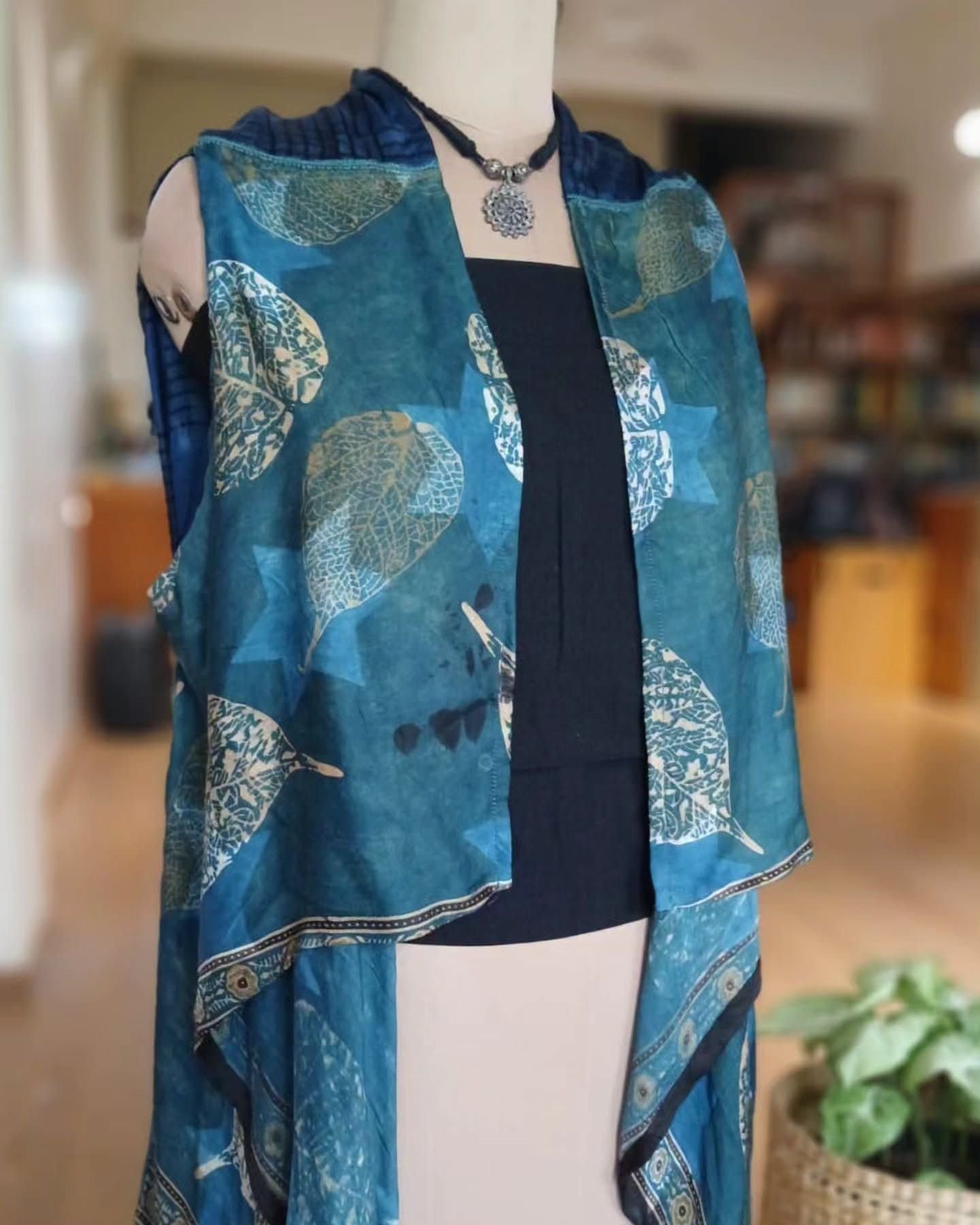 Ajrakh Modal Silk Shrug - (ASMS0001) - Image 3