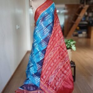 Pure Silk Nuapatna Khandua Pata in Single Ikat- (SKSS0006)