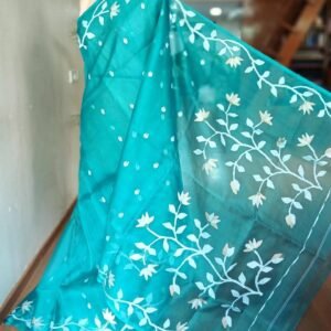 Hand Jamdani in Mulberry Silk with Floral Motifs – (SJMS0006)